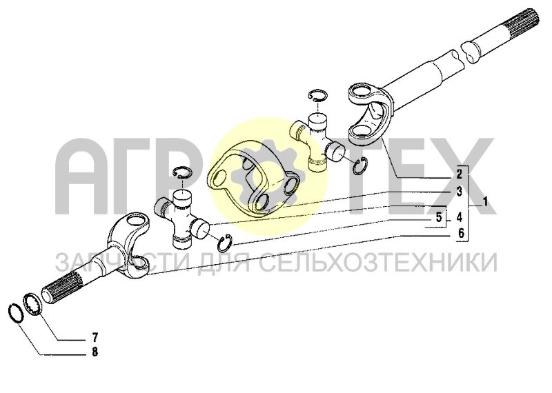 Чертеж Двойной шарнир (03B06)